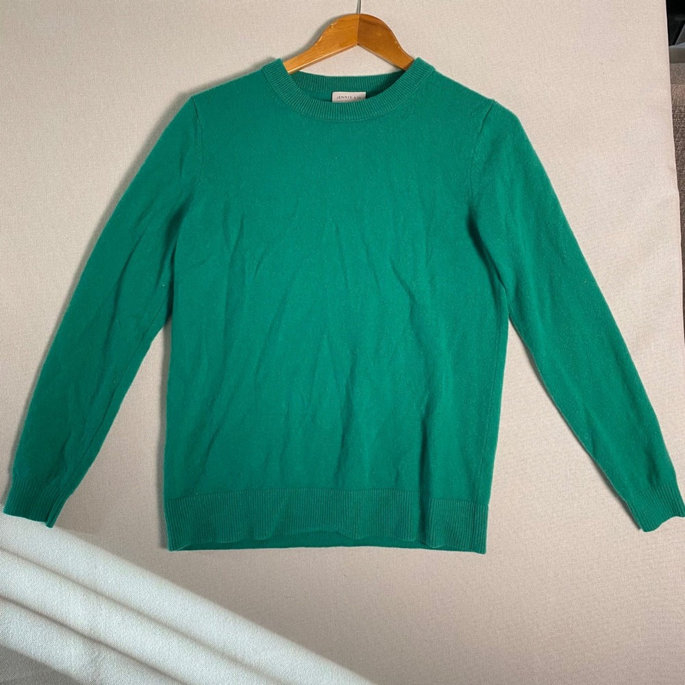 Women's Crewneck Sweater in Emerald Green